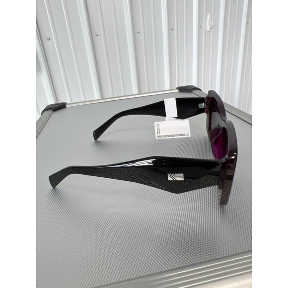 Kreedom Polarized Sunglasses UV Protection Black Purple Frame Modern Eyewear NEW - Picture 5 of 6